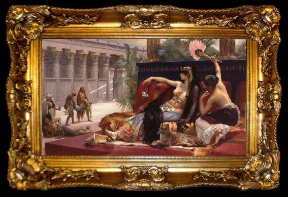 framed  Alexandre  Cabanel Eleopatra Trying Out the Poison on Prisoners Sentenced to Death, ta009-2